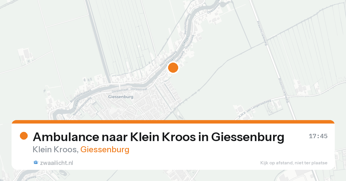 Ambulance naar Klein Kroos in Giessenburg — 19 mrt 2026