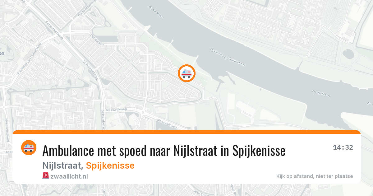 Ambulance met spoed naar Nijlstraat in Spijkenisse — 13 aug 2026