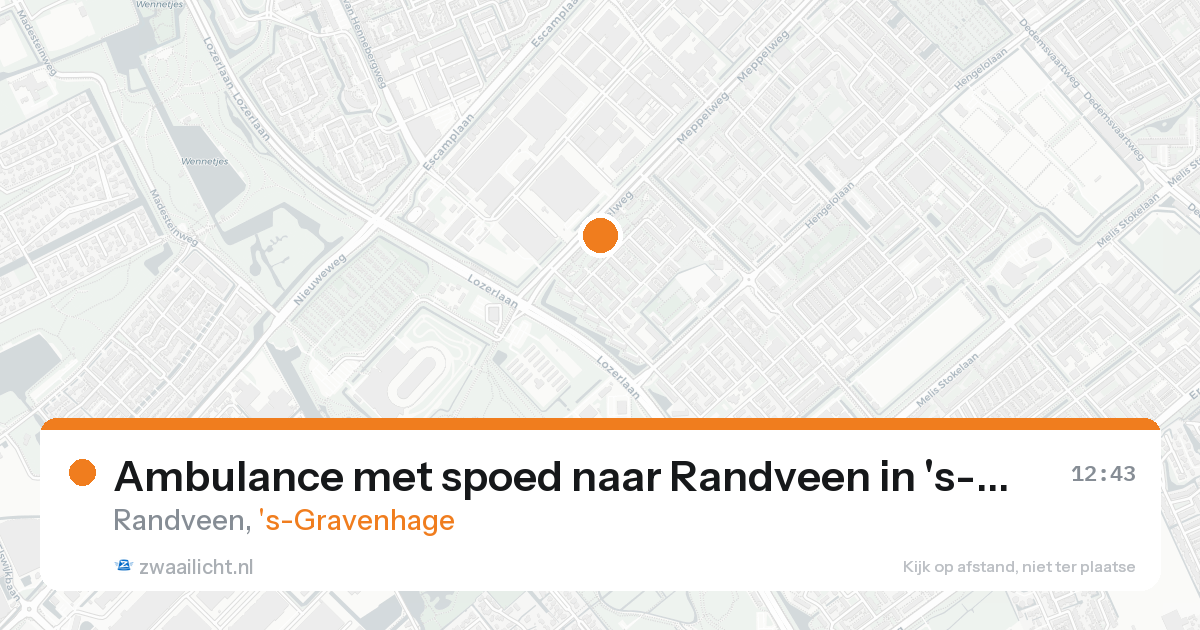 Ambulance met spoed naar Randveen in 's-Gravenhage — 20 aug 2026