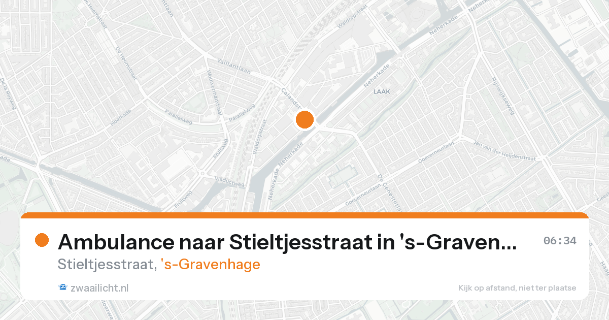 Ambulance naar Stieltjesstraat in 's-Gravenhage — 22 aug 2026