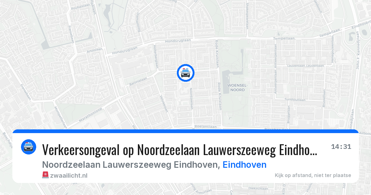 Verkeersongeval op Noordzeelaan Lauwerszeeweg Eindhoven in Eindhoven — 19 mei 2026