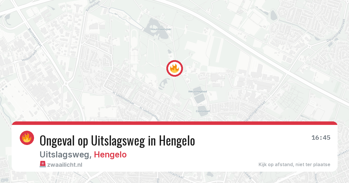 Ongeval op Uitslagsweg in Hengelo — 26 jun 2026