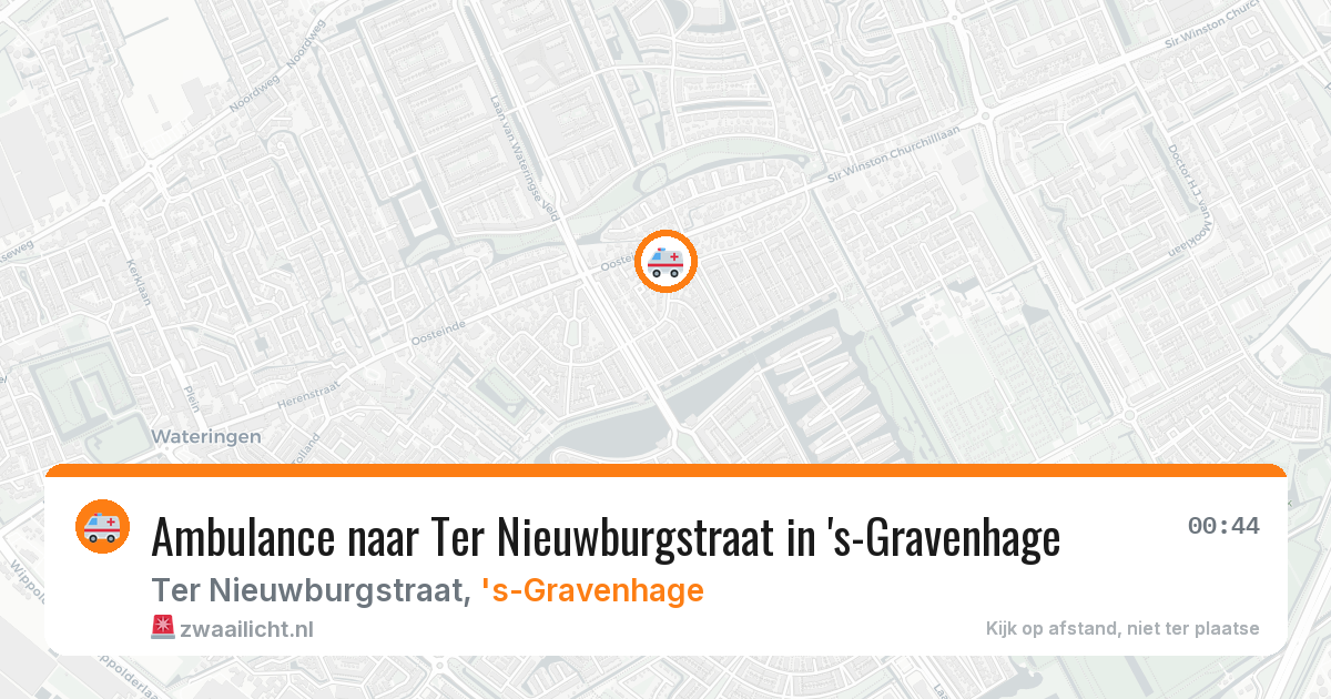Ambulance naar Ter Nieuwburgstraat in 's-Gravenhage — 9 aug 2026