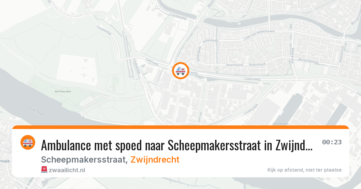 Ambulance met spoed naar Scheepmakersstraat in Zwijndrecht — 4 aug 2026