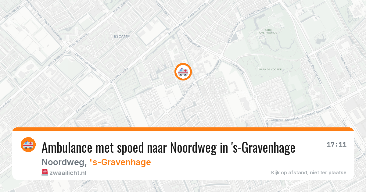 Ambulance met spoed naar Noordweg in 's-Gravenhage — 24 jul 2026