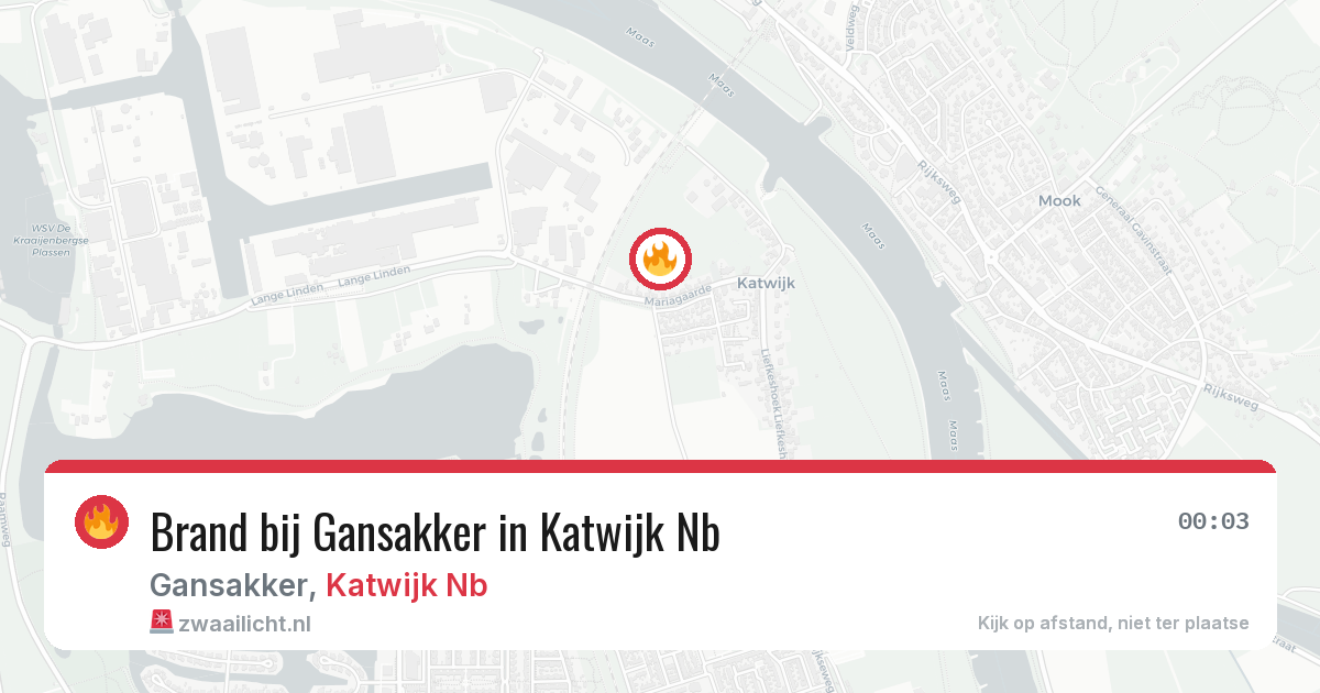 Brand bij Gansakker in Katwijk Nb — 18 jan 2026