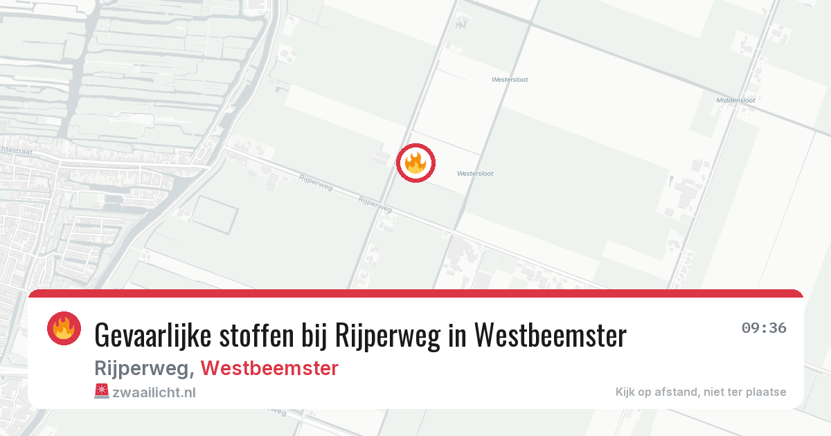 Gevaarlijke stoffen bij Rijperweg in Westbeemster — 15 apr 2026