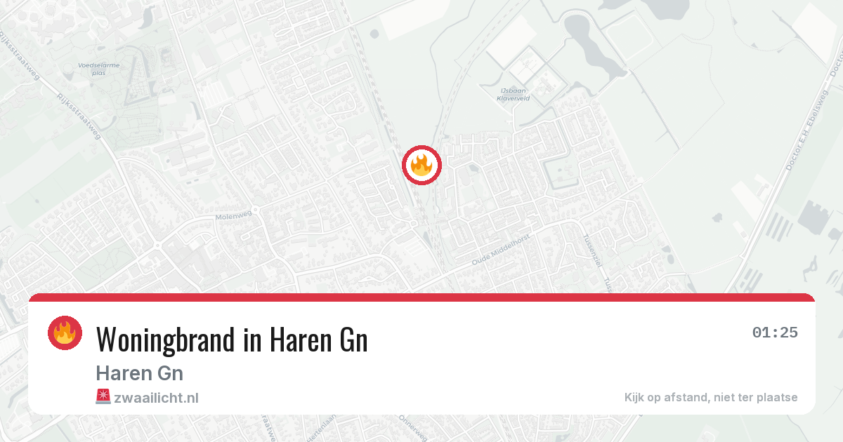 Woningbrand in Haren Gn — 27 jun 2026