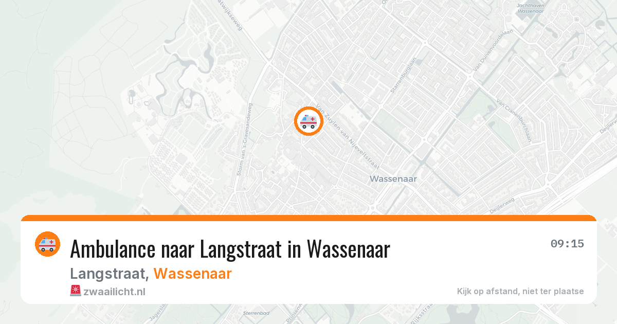 Ambulance naar Langstraat in Wassenaar — 12 aug 2026