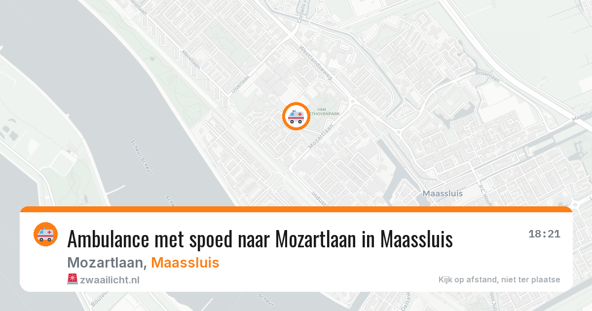 Ambulance met spoed naar Mozartlaan in Maassluis — 13 apr 2026