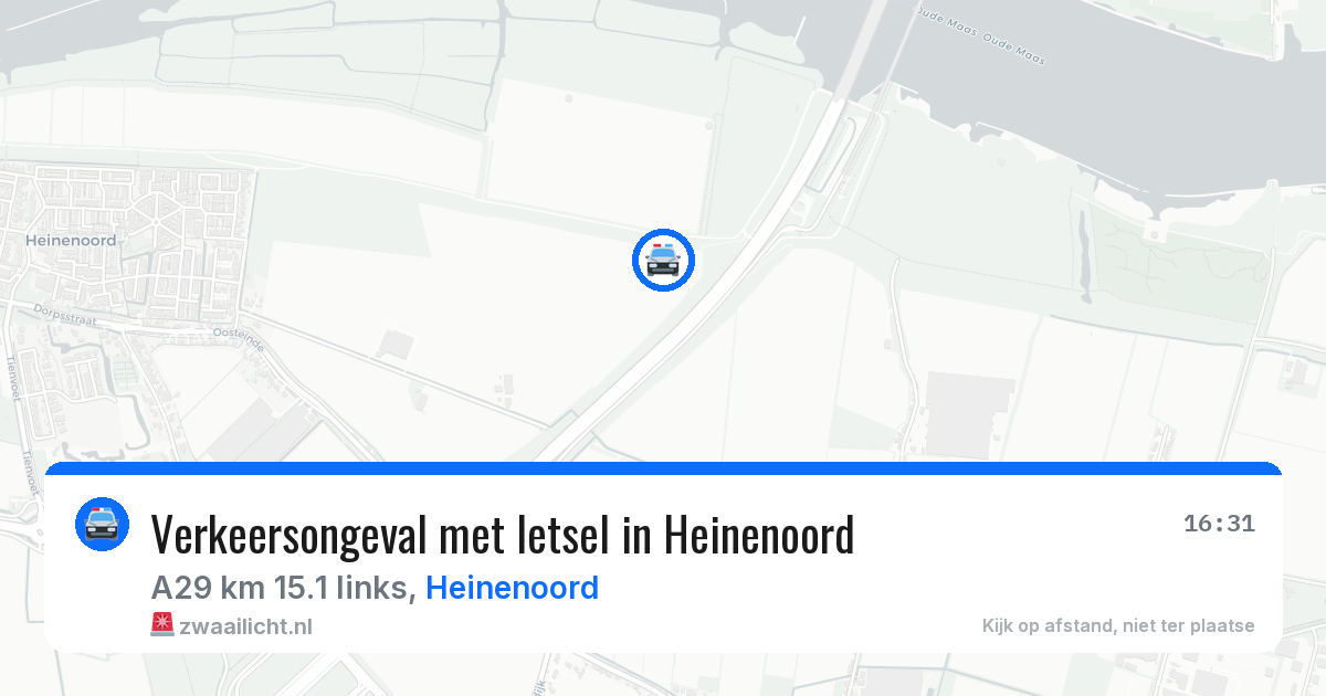 Verkeersongeval met letsel in Heinenoord — 13 aug 2026