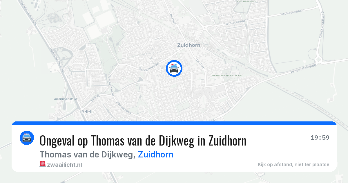 Ongeval op Thomas van de Dijkweg in Zuidhorn — 27 mei 2026