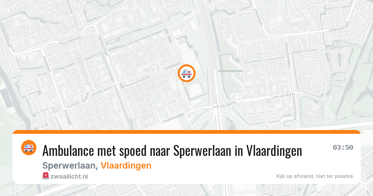 Ambulance met spoed naar Sperwerlaan in Vlaardingen — 6 mei 2026