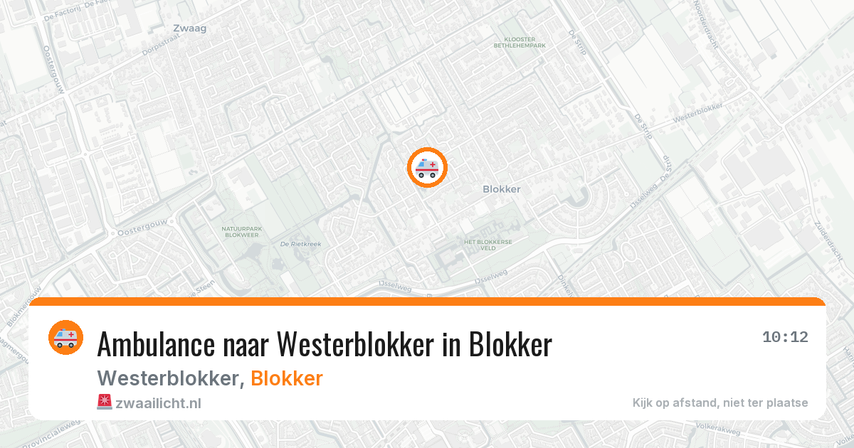 Ambulance naar Westerblokker in Blokker — 27 mei 2026