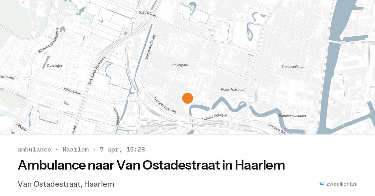 Ambulance naar Van Ostadestraat in Haarlem — 7 apr 2026