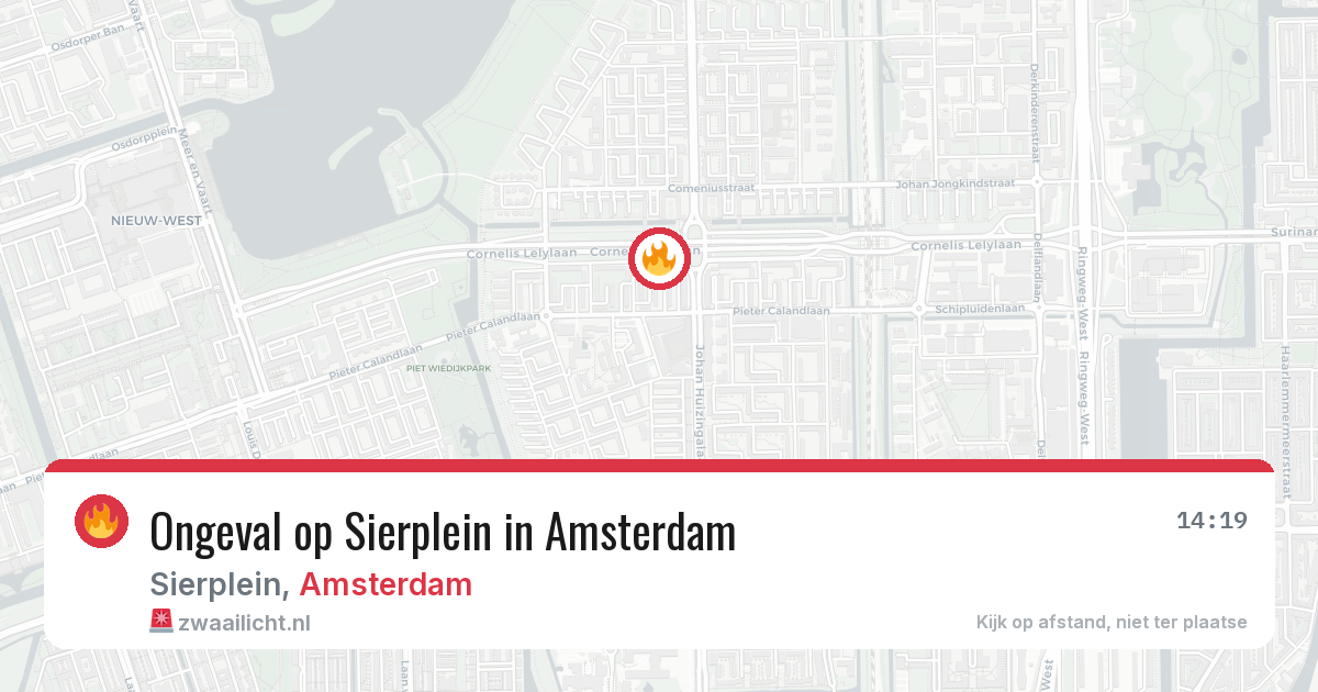 Ongeval op Sierplein in Amsterdam — 23 mrt 2026