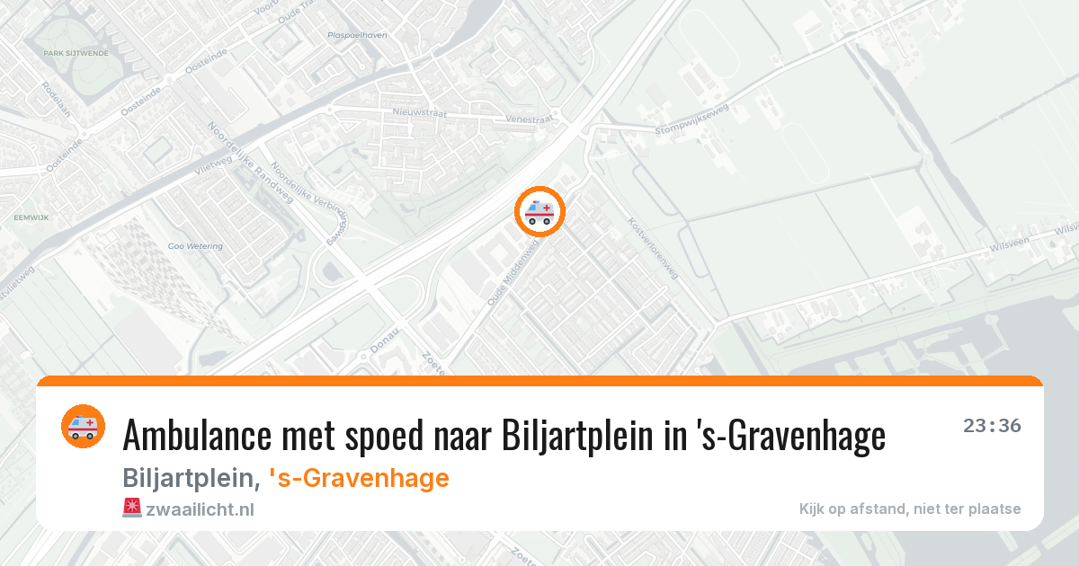 Ambulance met spoed naar Biljartplein in 's-Gravenhage — 20 apr 2026
