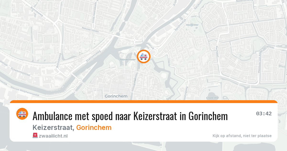 Ambulance met spoed naar Keizerstraat in Gorinchem — 27 jun 2026