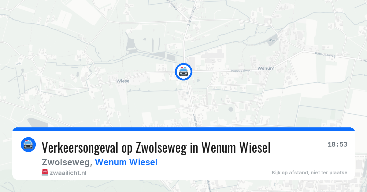 Verkeersongeval op Zwolseweg in Wenum Wiesel — 21 mei 2026