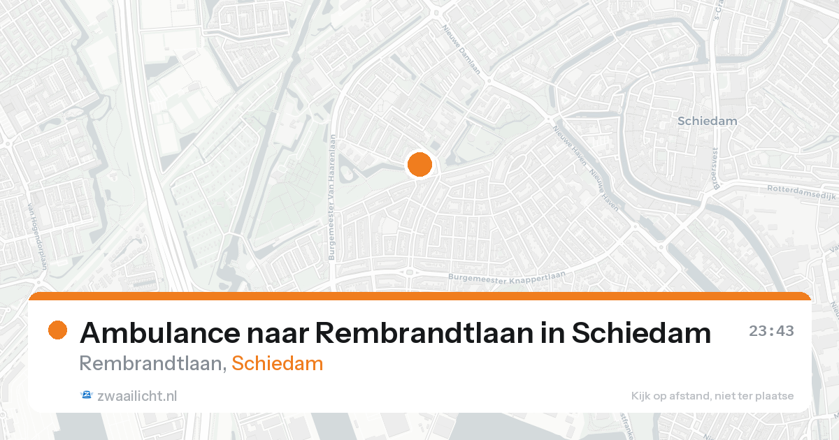Ambulance naar Rembrandtlaan in Schiedam — 17 aug 2026