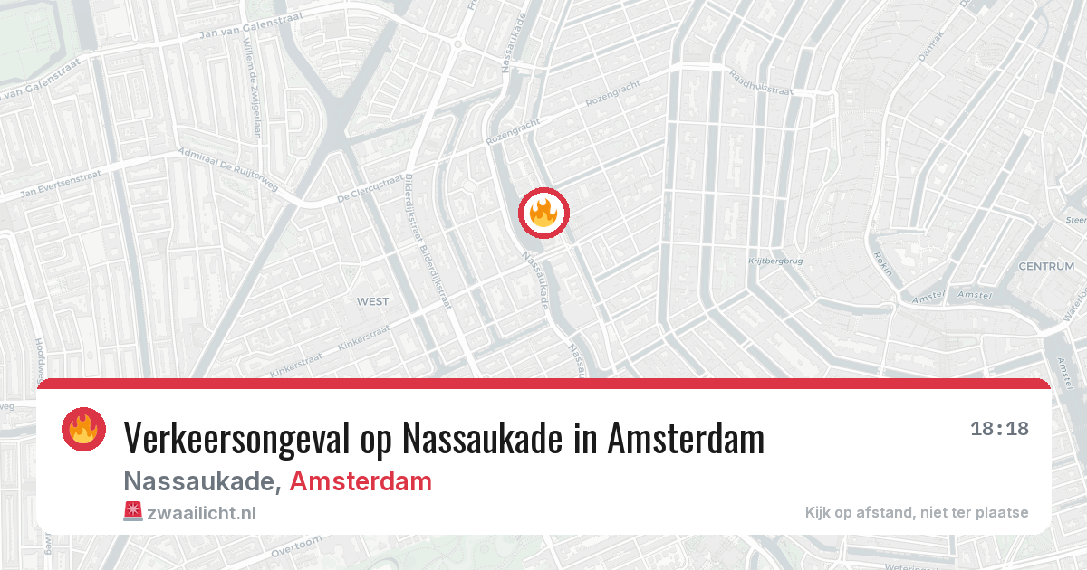 Verkeersongeval op Nassaukade in Amsterdam — 13 apr 2026