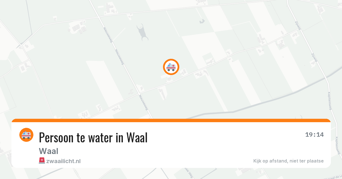 Persoon te water in Waal — 23 mei 2026