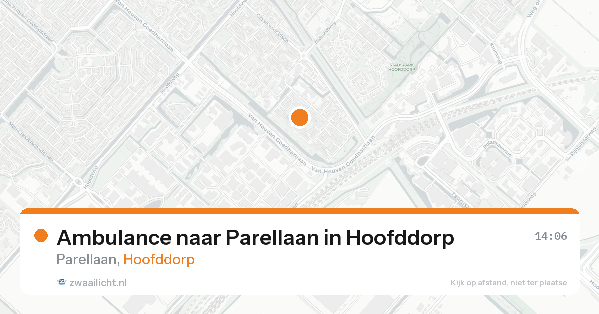 Ambulance naar Parellaan in Hoofddorp — 21 mei 2026