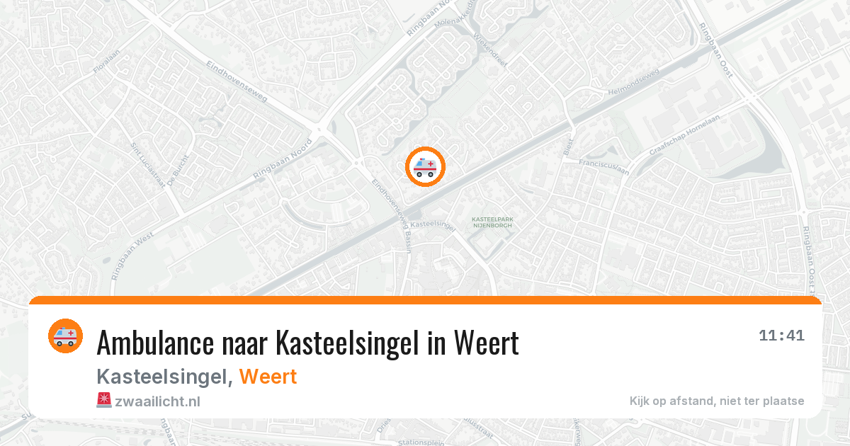 Ambulance naar Kasteelsingel in Weert — 11 jun 2026
