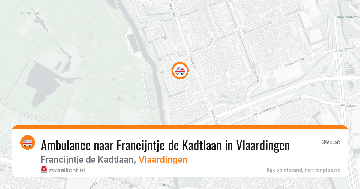 Ambulance naar Francijntje de Kadtlaan in Vlaardingen — 22 jun 2026