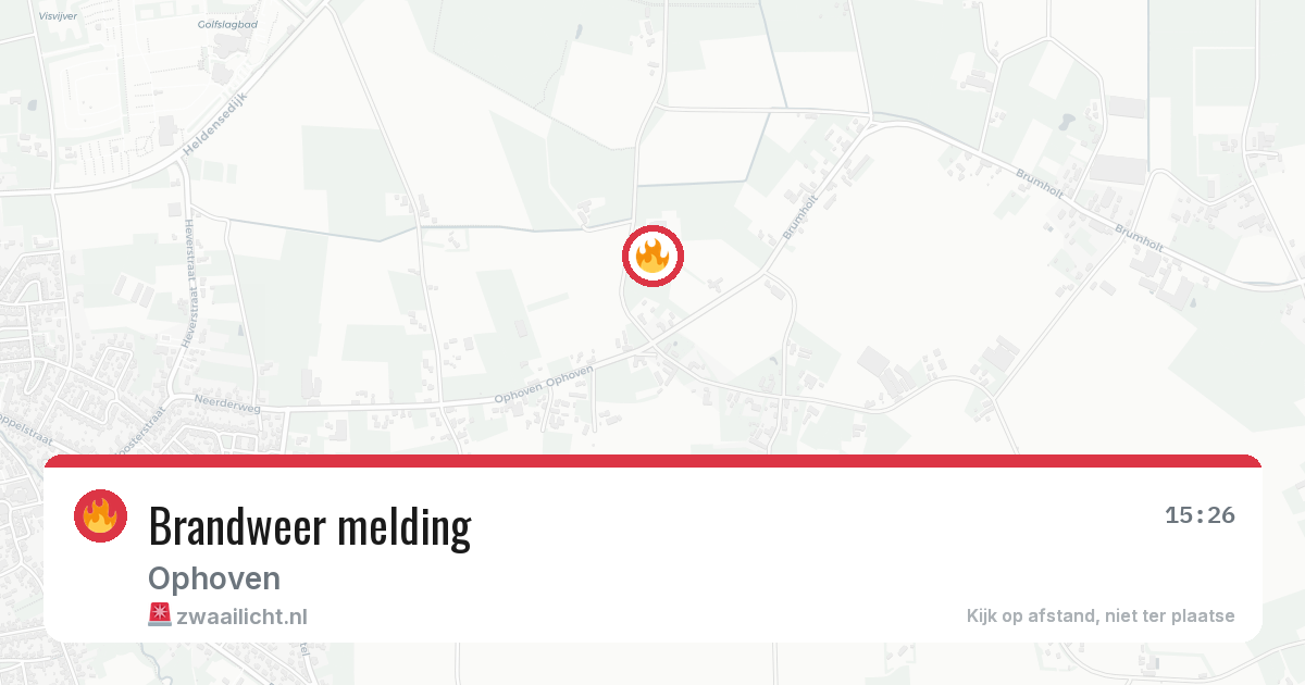 Brandweer melding — 10 jul 2026