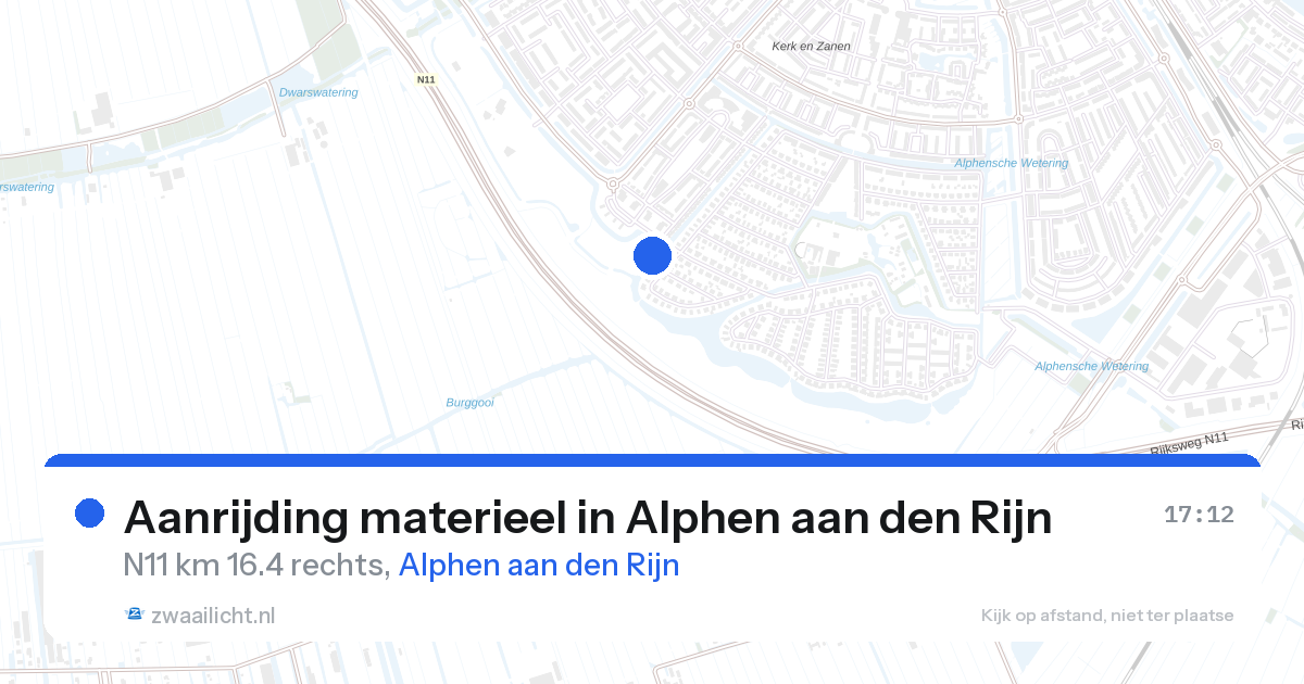 Aanrijding materieel in Alphen aan den Rijn — 11 mrt 2026
