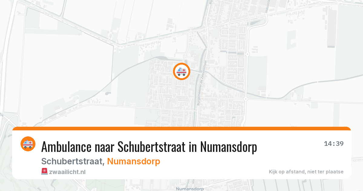 Ambulance naar Schubertstraat in Numansdorp — 12 aug 2026
