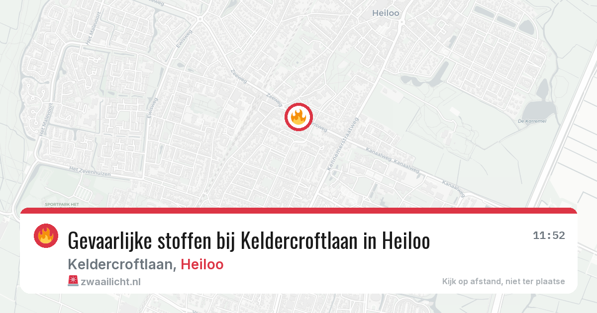 Gevaarlijke stoffen bij Keldercroftlaan in Heiloo — 5 mei 2026