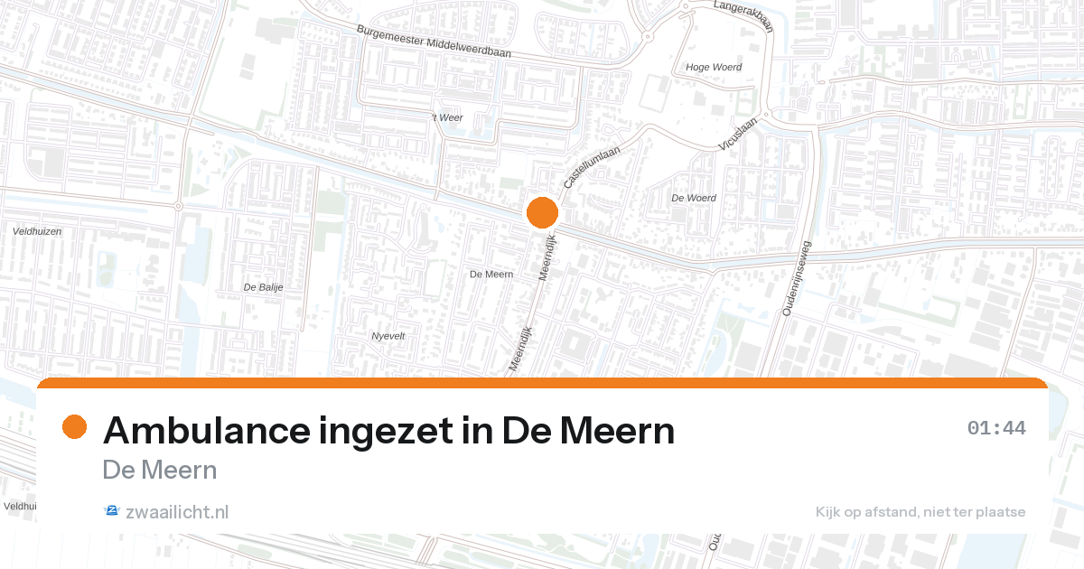 Ambulance ingezet in De Meern — 1 feb 2026