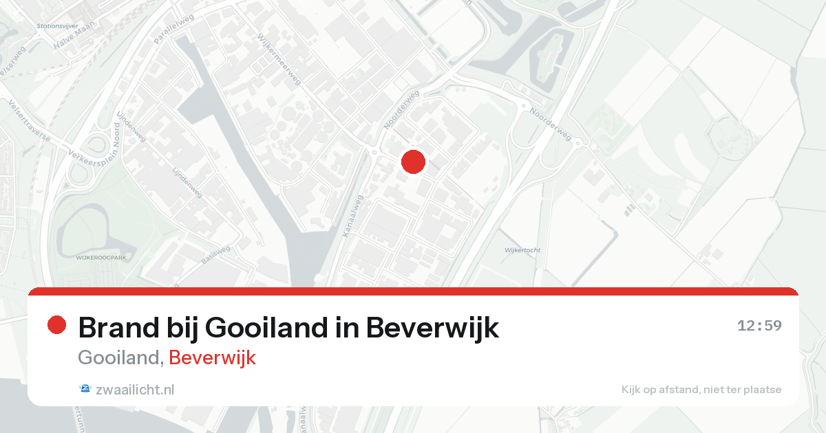 Brand bij Gooiland in Beverwijk — 21 aug 2026