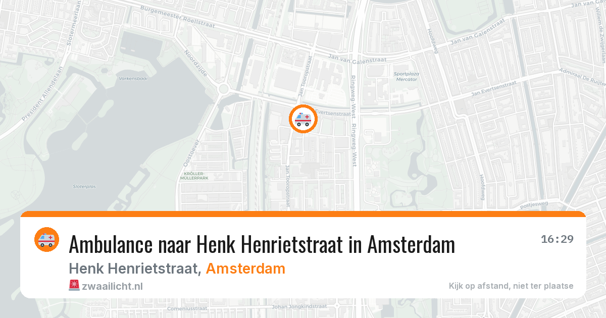 Ambulance naar Henk Henrietstraat in Amsterdam — 28 mrt 2026