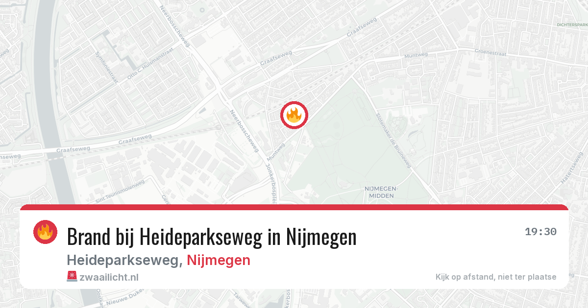 Brand bij Heideparkseweg in Nijmegen — 29 mei 2026