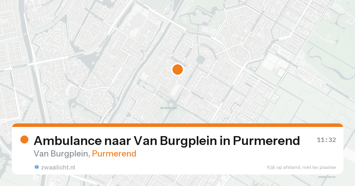 Ambulance naar Van Burgplein in Purmerend — 19 jun 2026