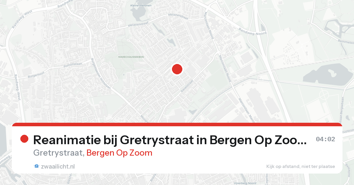 Reanimatie bij Gretrystraat in Bergen Op Zoom — 22 aug 2026