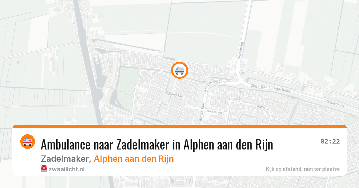 Ambulance naar Zadelmaker in Alphen aan den Rijn — 14 mei 2026
