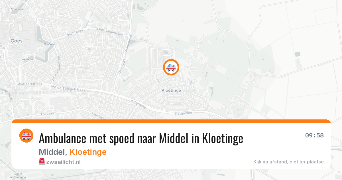 Ambulance met spoed naar Middel in Kloetinge — 16 apr 2026