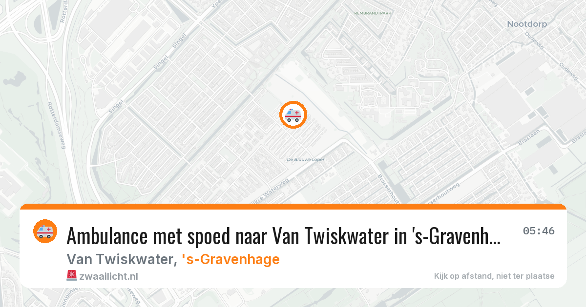 Ambulance met spoed naar Van Twiskwater in 's-Gravenhage — 30 mei 2026