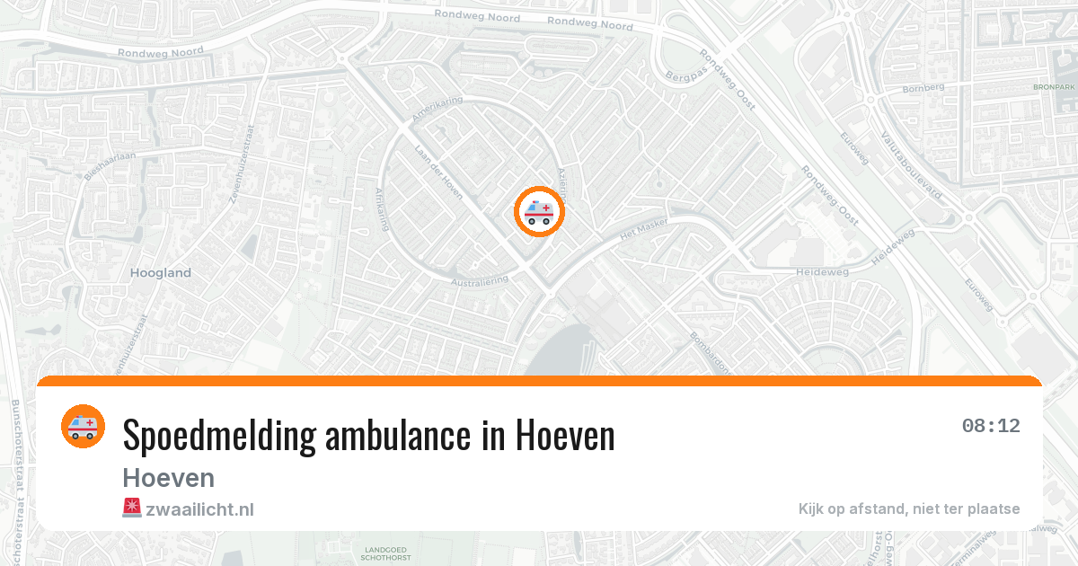 Spoedmelding ambulance in Hoeven — 20 mrt 2026