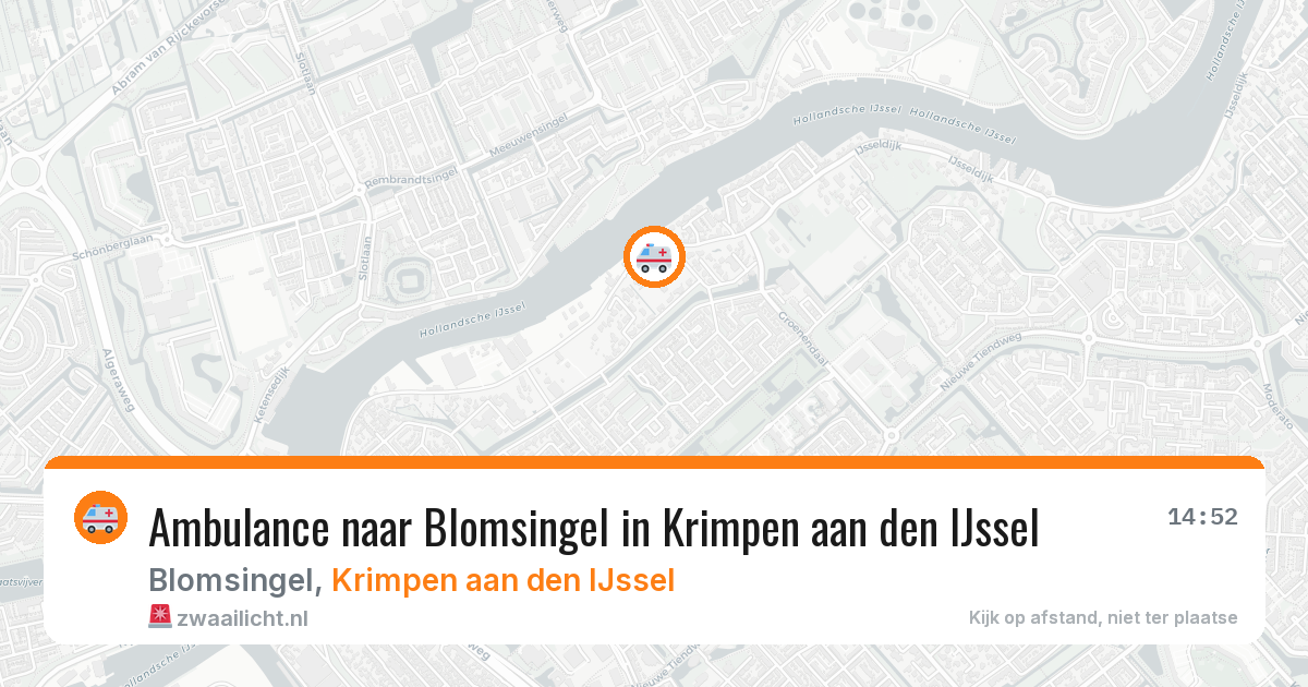 Ambulance naar Blomsingel in Krimpen aan den IJssel — 14 aug 2026
