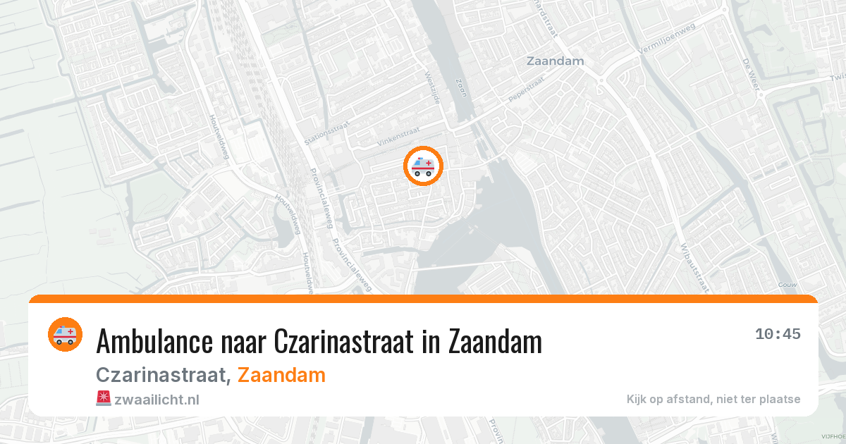 Ambulance naar Czarinastraat in Zaandam — 26 jun 2026