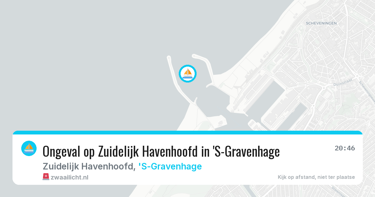 Ongeval op Zuidelijk Havenhoofd in 'S-Gravenhage — 5 aug 2026