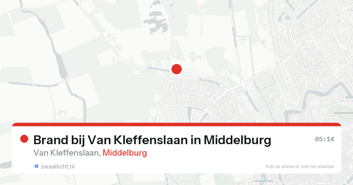Brand bij Van Kleffenslaan in Middelburg — 17 aug 2026