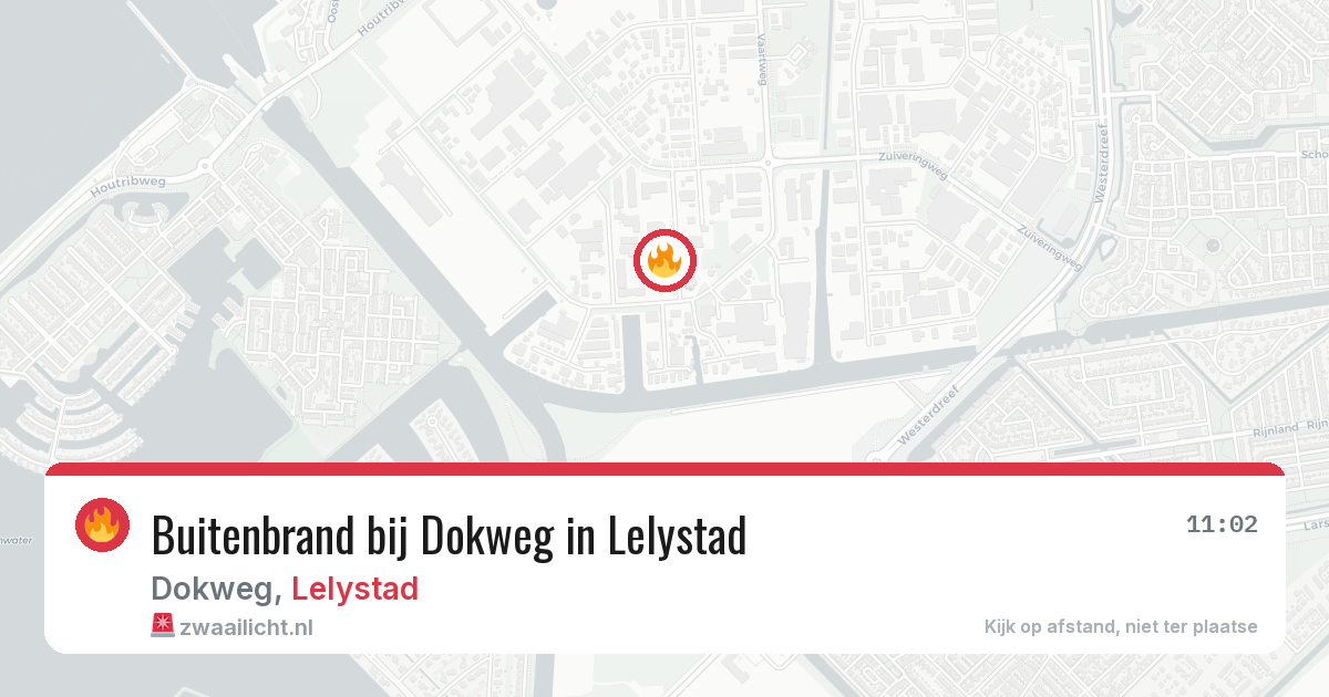 Buitenbrand bij Dokweg in Lelystad — 6 jun 2026