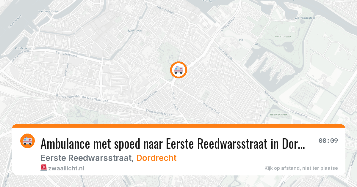Ambulance met spoed naar Eerste Reedwarsstraat in Dordrecht — 24 jun 2026