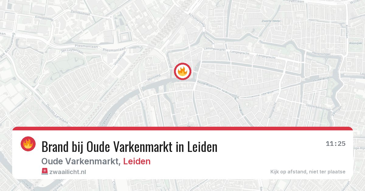 Brand bij Oude Varkenmarkt in Leiden — 30 jun 2026
